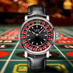 LIGE Roulette Quartz Watch – Luxury Leather Wristwatch for Men Gifts