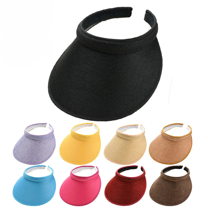 Wide Brim Sun Visor Hat – UV Protection for Outdoor Sports and Beach