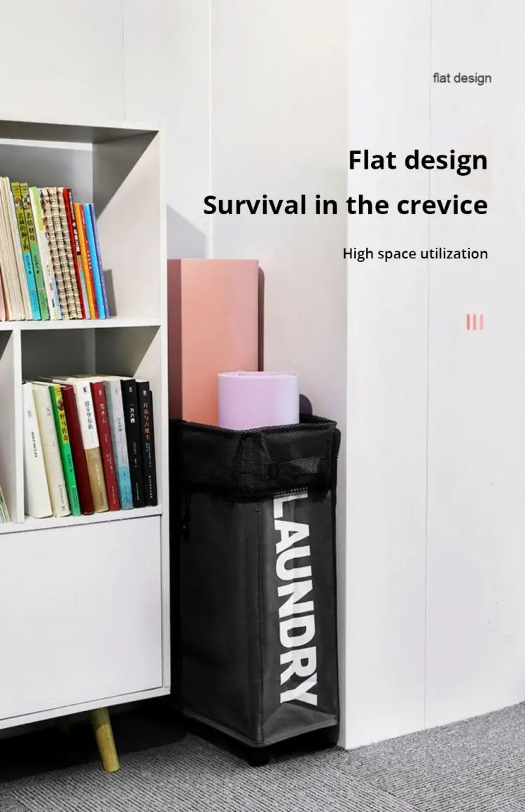 Rolling Slim Laundry Hamper – 22 Inch Waterproof Sorter for Home Organization