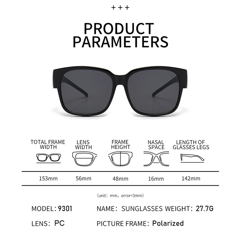 Polarized Fit-Over Sunglasses – Anti-Glare Eye Wear for Night Driving