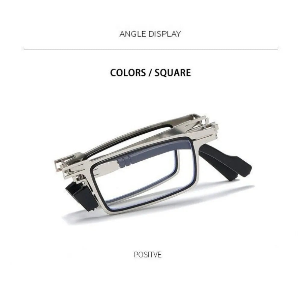 Folding Metal Reading Glasses – Anti-Blue Light Eyewear for Men and Women
