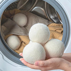 Reusable Wool Dryer Balls – Natural Fabric Softener for Laundry Wrinkle Reduction