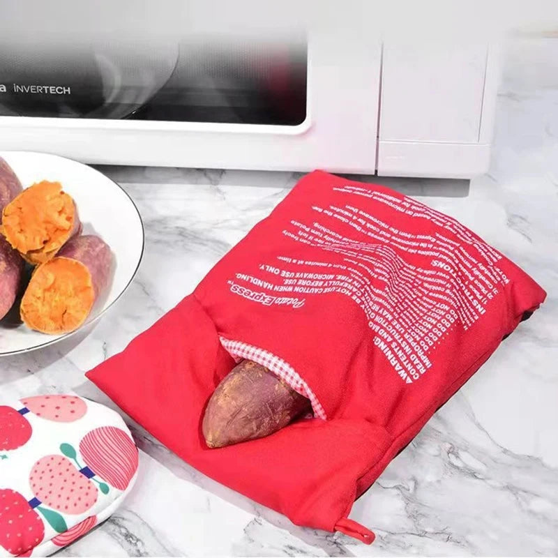 Reusable Microwave Potato Bags – Fabric Cooking Pouches for Baked Potatoes