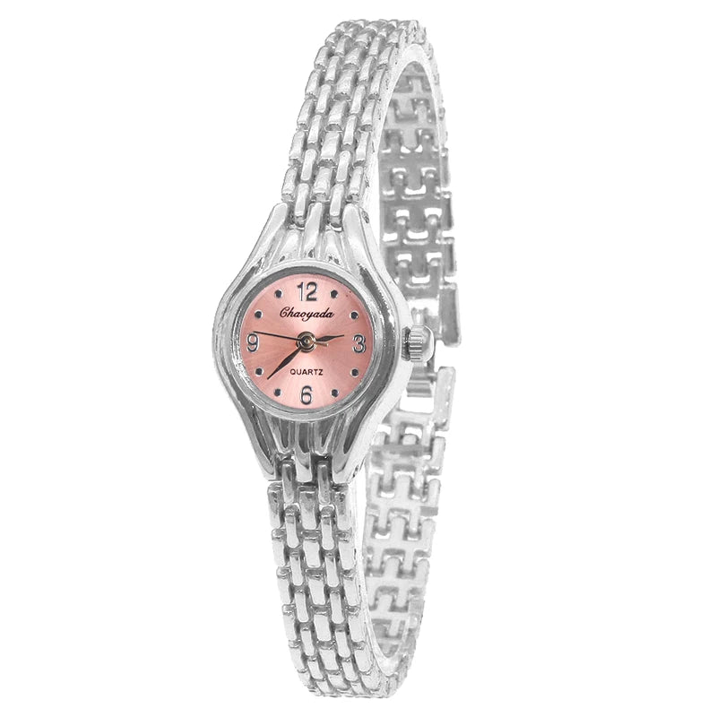 Gold Plated Quartz Bracelet Watch – Elegant Analog Timepiece for Women