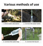 Portable Water Purification Straw – Carbon Fiber Filter for Outdoor Survival