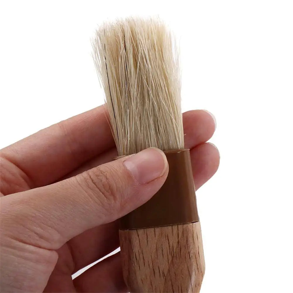Wooden Bristle Pastry Brush – Flat Oil Basting Tool for Baking and Barbecue