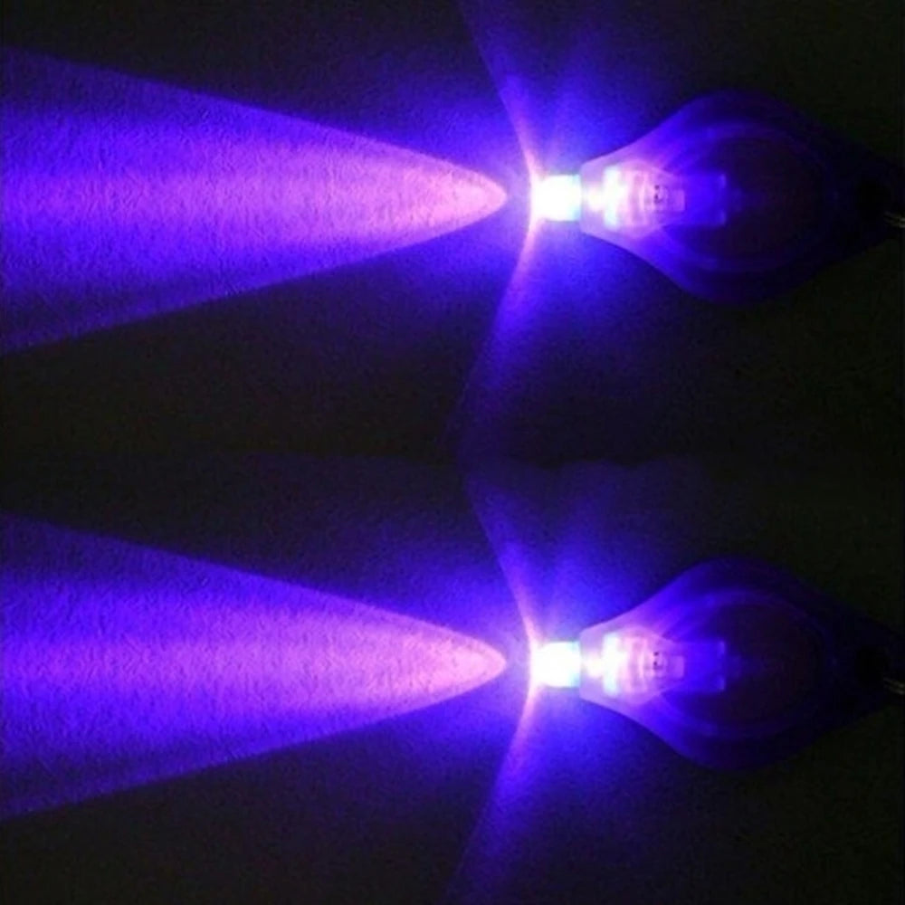 UV LED Keychain Flashlight – Dual 365/395nm Light for Stain and Ink Detection