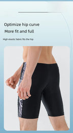 Men's Quick-Dry Swim Trunks – Anti-Embarrassment Five-Point Board Shorts for Swimming
