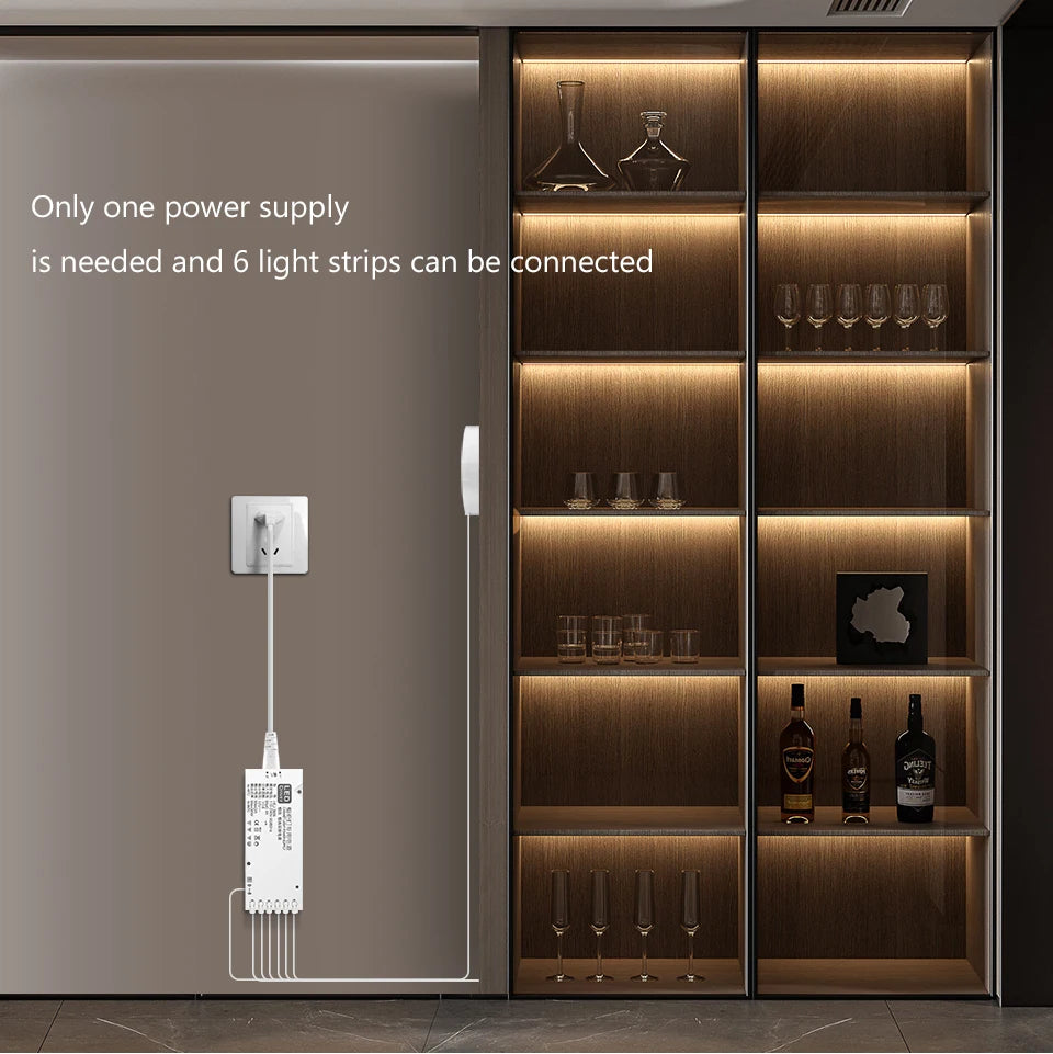 COB LED Strip Lights – Motion Sensor Under Cabinet Lamp for Closet Wardrobe