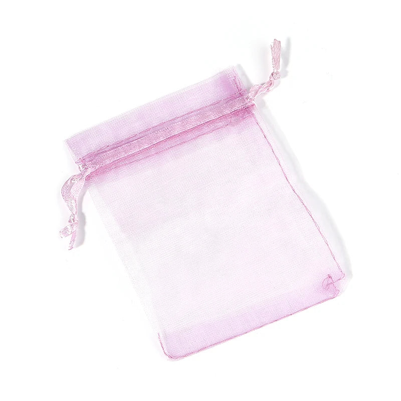 Organza Gauze Gift Bags – Drawstring Jewelry Pouches for Wedding Party Favors