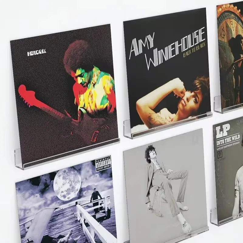 Clear Acrylic Vinyl Record Wall Mount – Floating Album Display for Home Decor