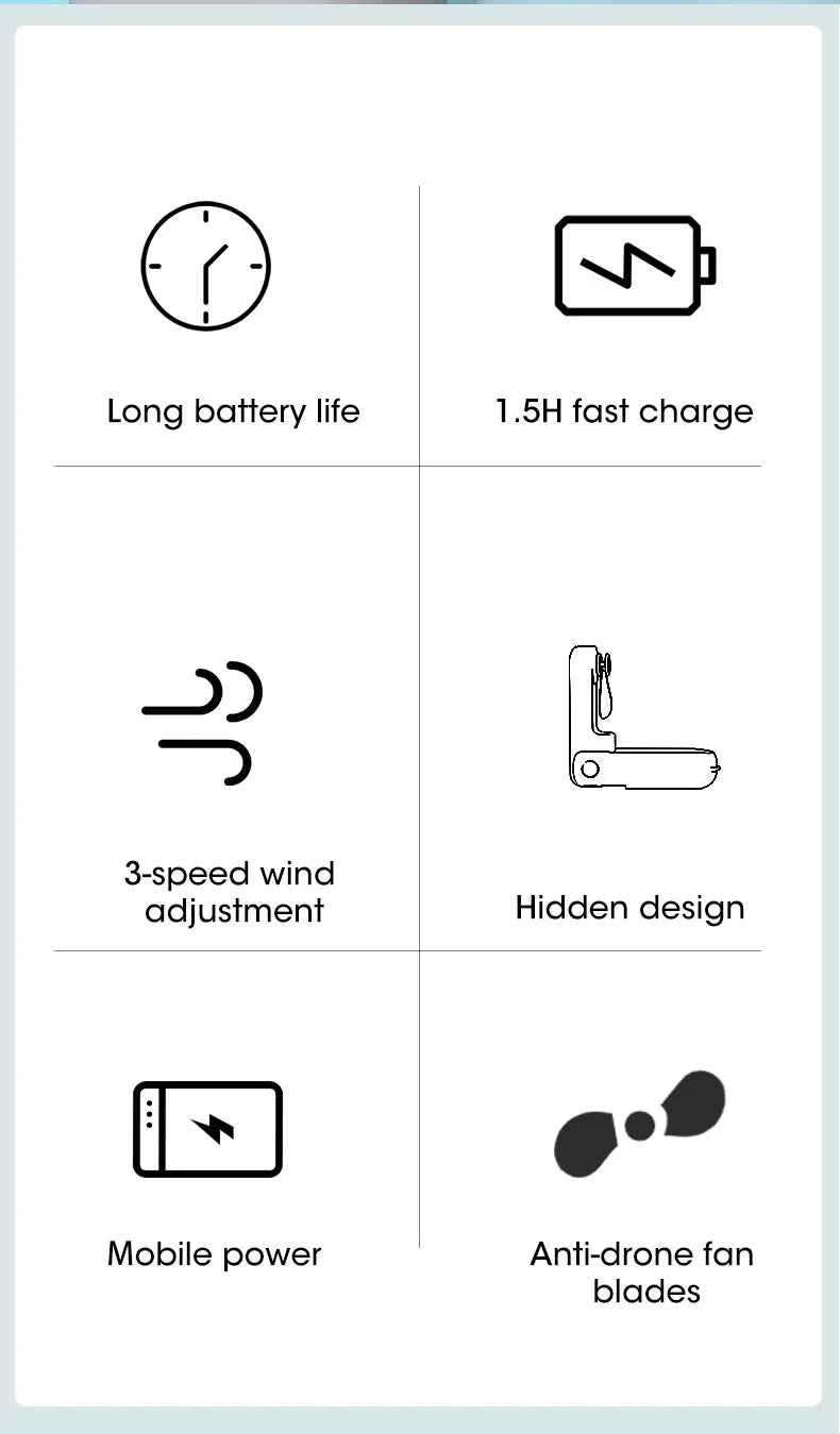 Portable USB Handheld Fan – Rechargeable Collapsible Cooler for Office Home