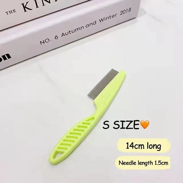 Stainless Steel Flea Comb – Shedding Grooming Tool for Cat and Dog Pets