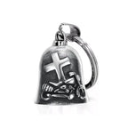 Vintage Jesus Cross Bell Pendant – Religious Biker Necklace for Men