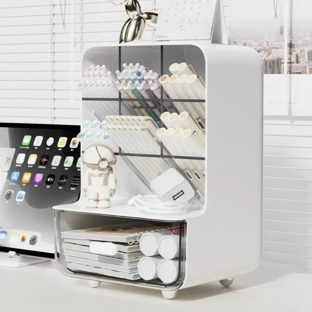 Slanted Desk Organizer – Large Capacity Stationery Holder for Office Storage