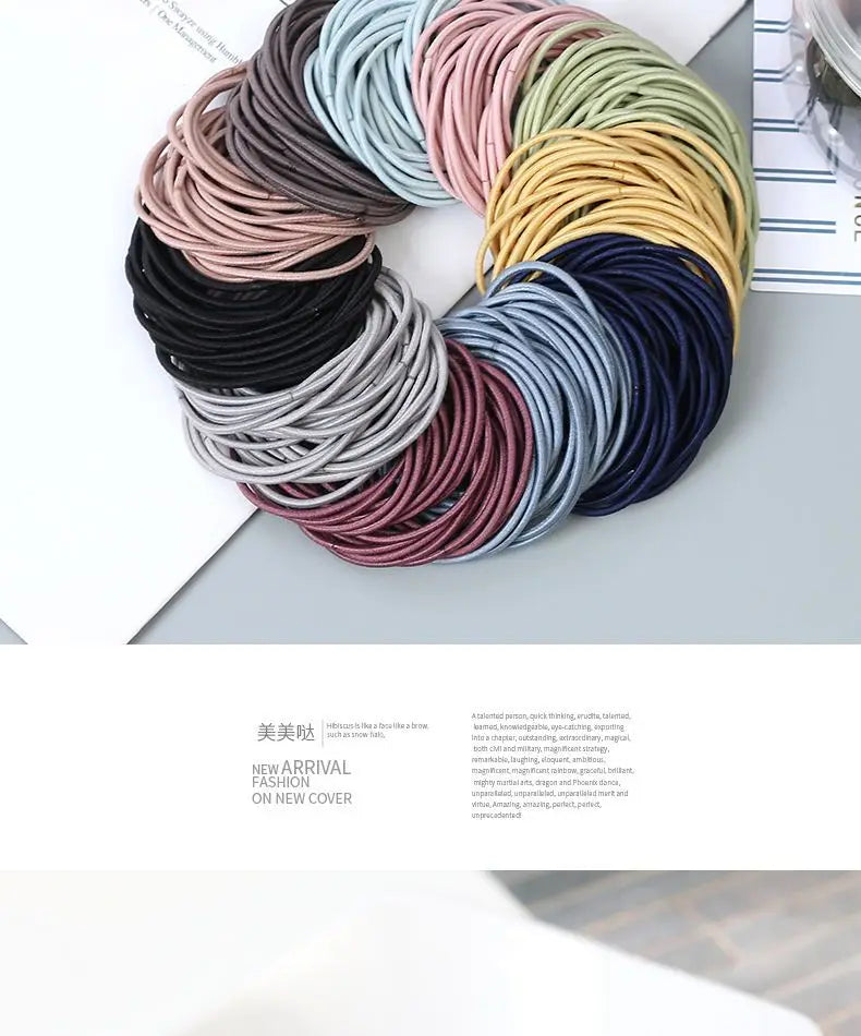 Nylon Elastic Hair Bands – 3.5CM Soft Ponytail Scrunchies for Daily Styling