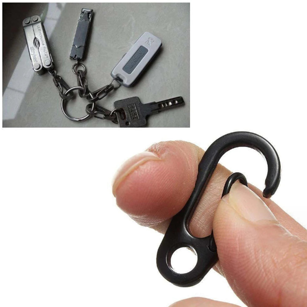 Mini Aluminium D-Ring Carabiner – Spring Clip for Outdoor Camping EDC Gear