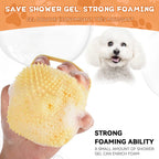 Silicone Pet Bath Brush – Shampoo Dispenser for Dog and Cat Grooming