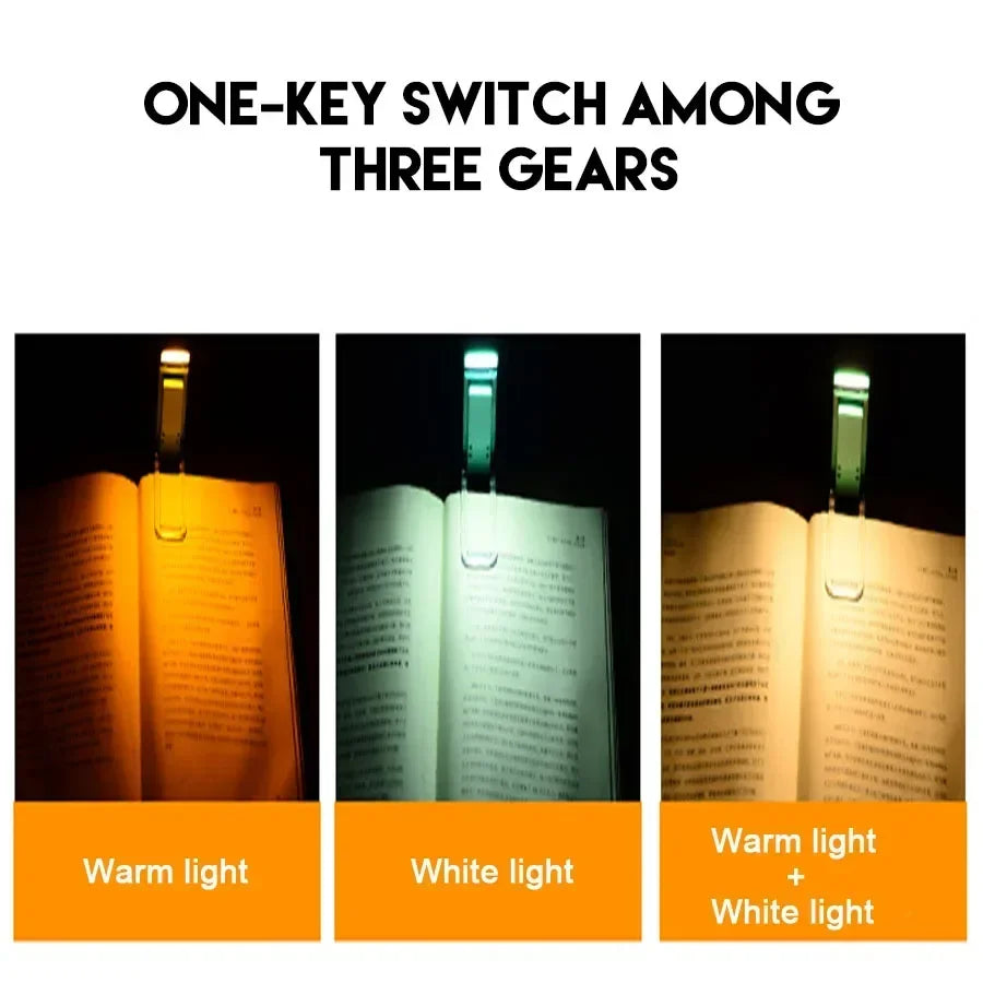 Rechargeable LED Book Light – Portable Clip Reading Lamp for Travel
