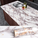 Self-Adhesive Marble Wallpaper – PVC Waterproof Film for Kitchen Renovation