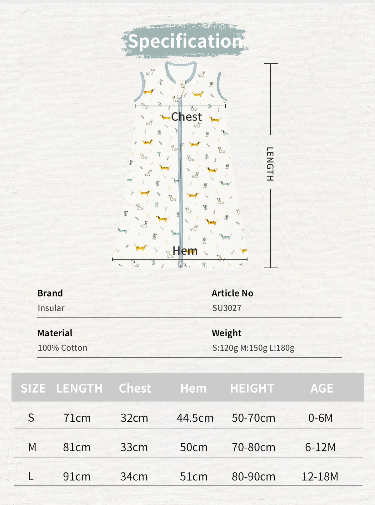 Cotton Baby Sleeping Bag – Anti-Kick Vest Swaddle for Infant Sleep