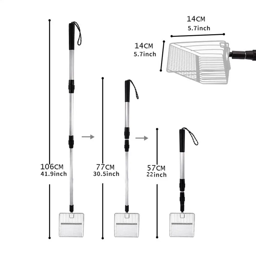 Sifting Litter Shovel – Stretchable Rake for Chicken Coop Maintenance