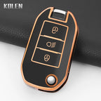 TPU Car Key Case Cover – Protective Keychain for Peugeot and Citroen Models