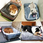 Soft Square Dog Bed – Warm Washable Cushion for Medium to Large Dogs