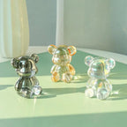 Crystal Bear Figurine – Cute Glass Animal Paperweight for Home Decor Gift