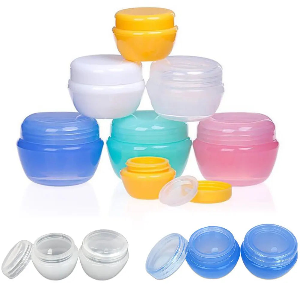 Empty Cosmetic Jars – Refillable Plastic Pots for Travel and Sample Creams
