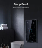 Smart Wifi Touch Light Switch – No Neutral Wire Required for Home Automation