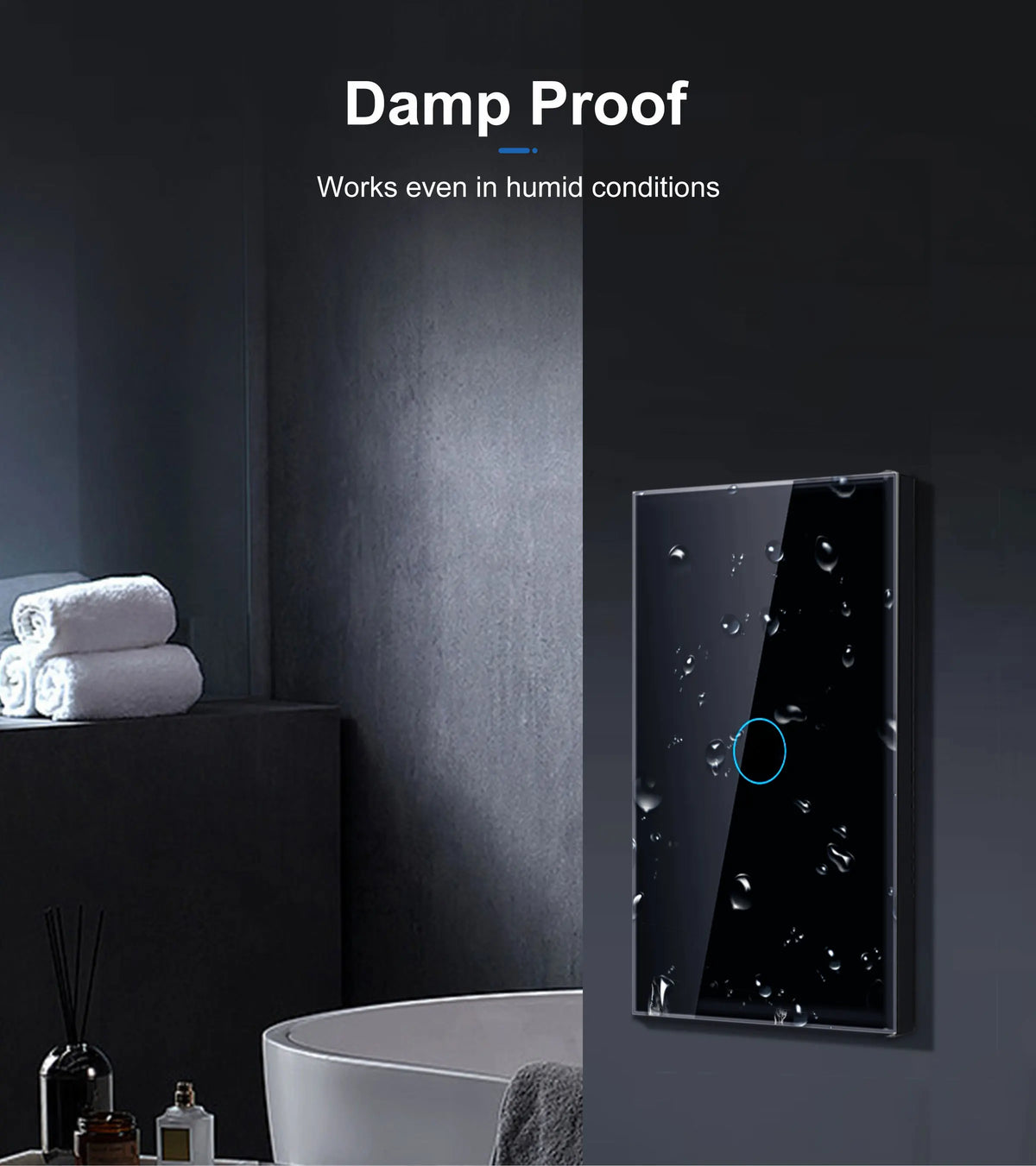 Smart Wifi Touch Light Switch – No Neutral Wire Required for Home Automation