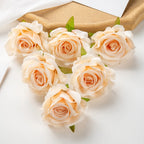 Artificial Silk Rose Heads – Decorative Flowers for Wedding Home Decor