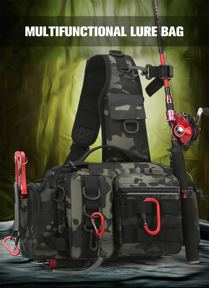 Fishing Tackle Backpack – Gear Storage Bag with Rod Holder for Fly Fishing