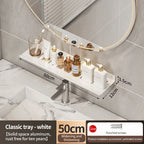 Aluminum Bathroom Wall Shelf – Punch-Free Storage for Kitchen and Toilet