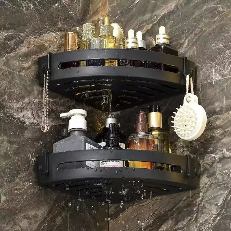 Adhesive Shower Shelf – Waterproof Bathroom Organizer for Shampoo and Towels