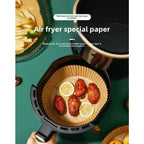 Square Air Fryer Parchment Liners – 23cm Non-stick Paper for Baking Cooking