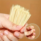 Natural Bamboo Double-Headed Toothpicks – Portable Dental Floss for Home Travel
