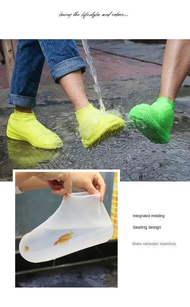 Silicone Waterproof Shoe Covers – Slip-Resistant Rain Gear for Outdoor Use