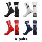 Non-Slip Silicone Grip Sports Socks – Mid-Calf Athletic Gear for Football Yoga