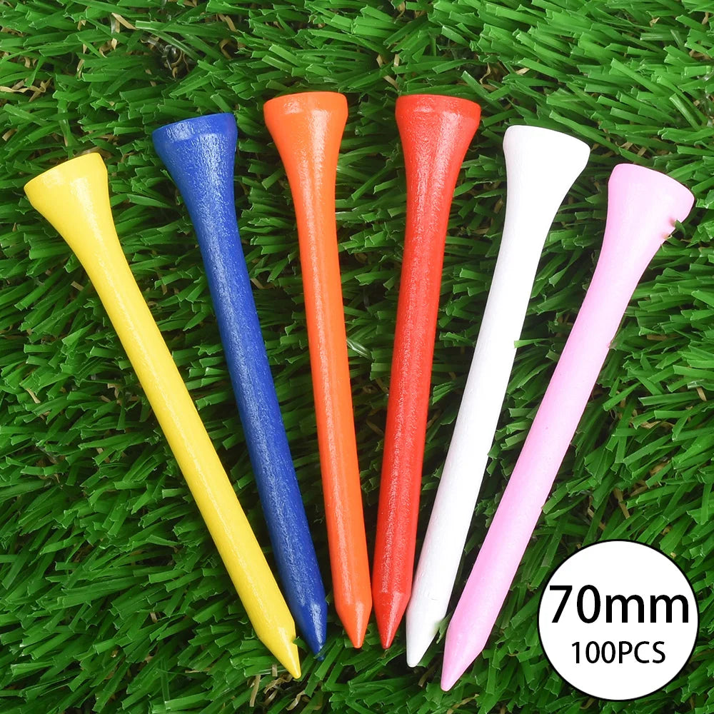 Mixed Color Wooden Golf Tees – Durable Training Accessories for Golfers