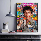 Gangster Graffiti Canvas Print – Urban Street Art for Home Decor