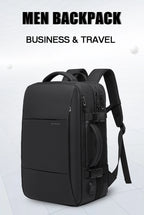 Expandable 17.3-inch Laptop Backpack – Waterproof Travel Bag for Men