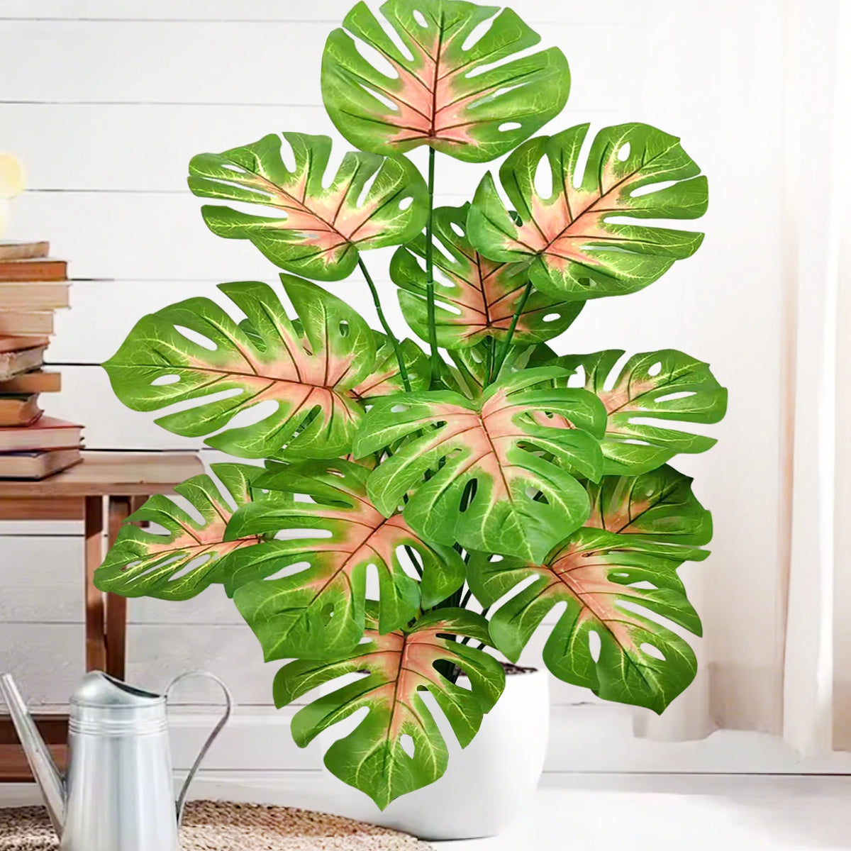 Artificial Monstera Plant – 104cm Plastic Palm Tree for Home Office Decor