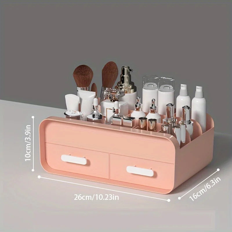 Large Plastic Makeup Organizer – Multi-Drawer Storage for Vanity Desktop