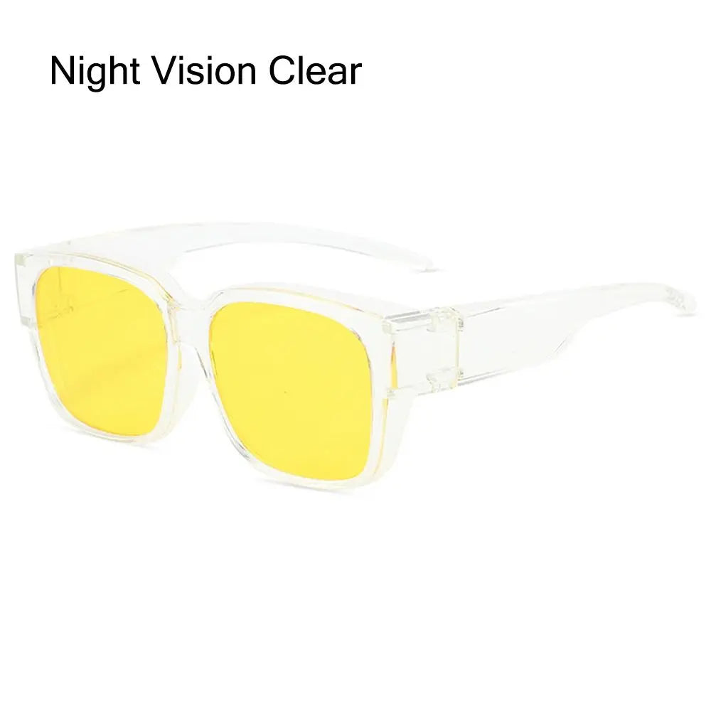 Polarized Fit Over Sunglasses – Square Wrap Around UV Protection for Outdoors