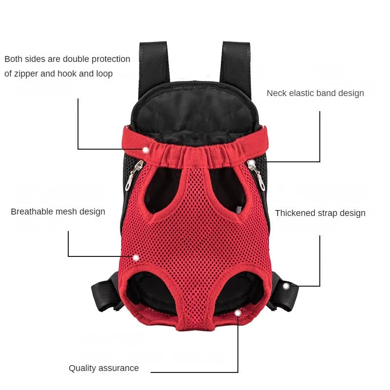 Breathable Mesh Pet Carrier Backpack – Portable Travel for Small Dogs Cats