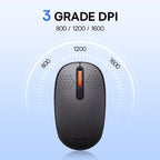 Wireless Bluetooth Mouse – Silent 1600 DPI Optical for Laptop and Tablet