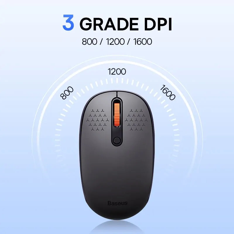 Wireless Bluetooth Mouse – Silent 1600 DPI Optical for Laptop and Tablet