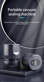 Electric Mason Can Sealer – Portable Vacuum Tool for Kitchen Food Storage